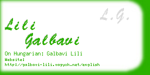 lili galbavi business card